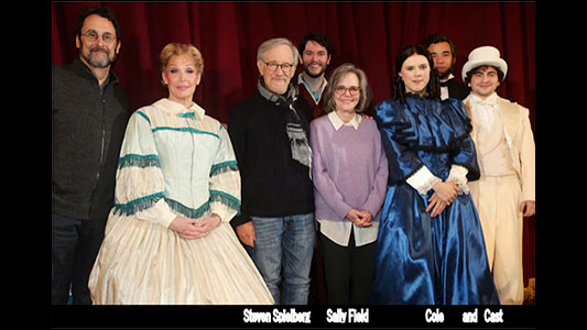 Steven Spielberg, Sally Field. Cole and cast